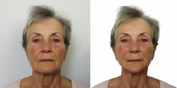 Photos Avant/Après d'un lifting du visage