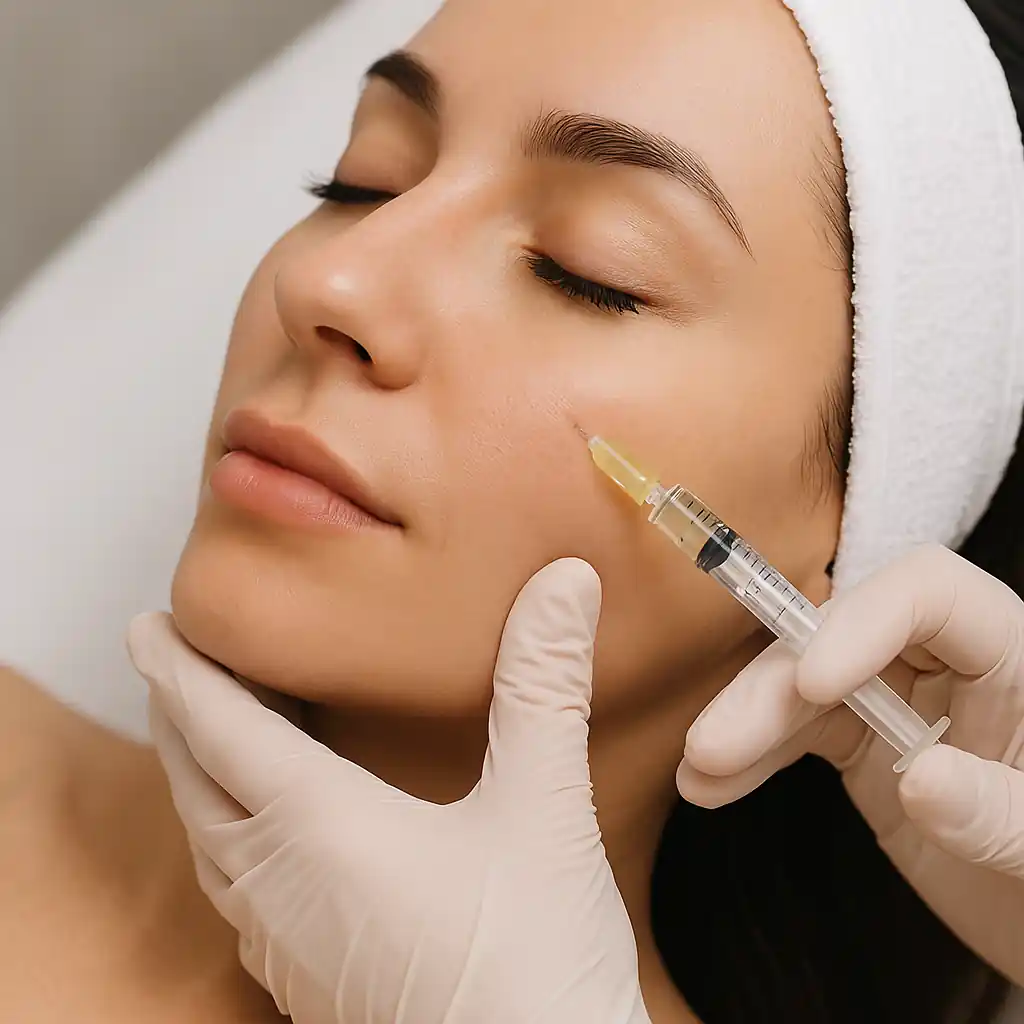Mésothérapie : micro-injection intradermique au visage