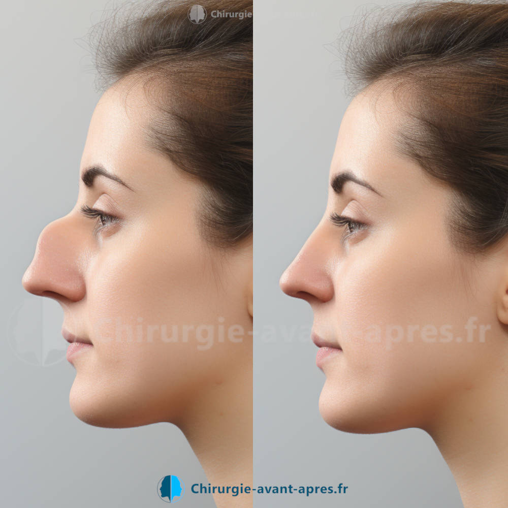 rhinoplastie bosse avant apres