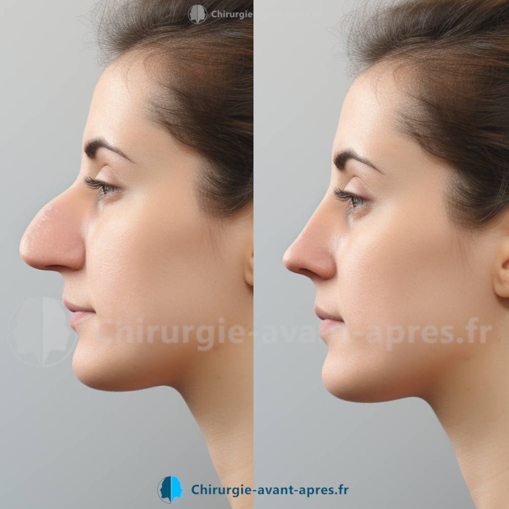 rhinoplastie gonflement avant apres